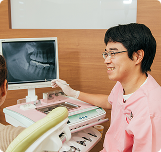 歯や歯茎の中の歯周病菌を徹底的に除去します