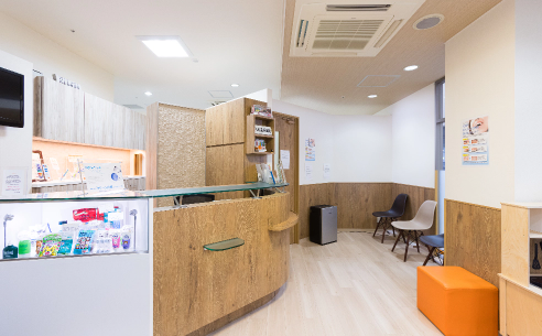 ①受付②診療室③キッズスペース