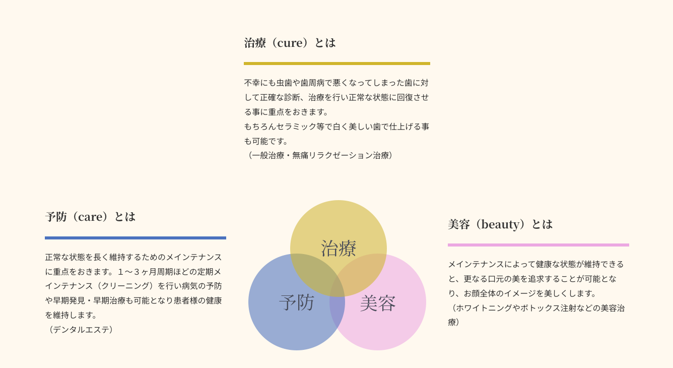 患者様一人ひとりが安心して治療を受けられる環境づくりを大切にしています