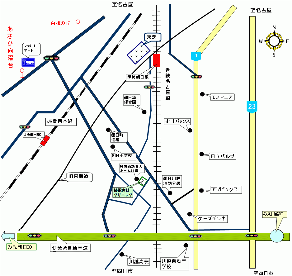 ①外観②院内の雰囲気③周辺地図