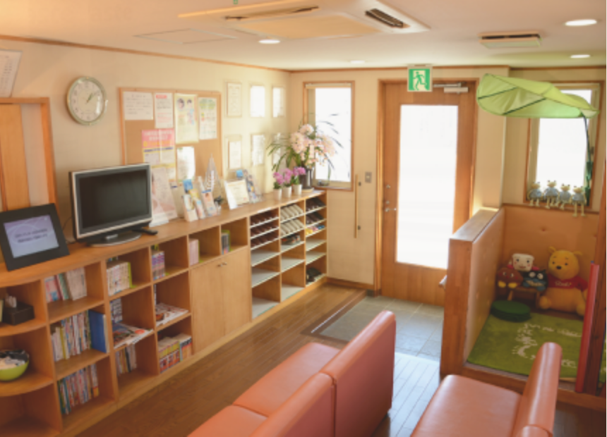 ①受付②診察室③診療