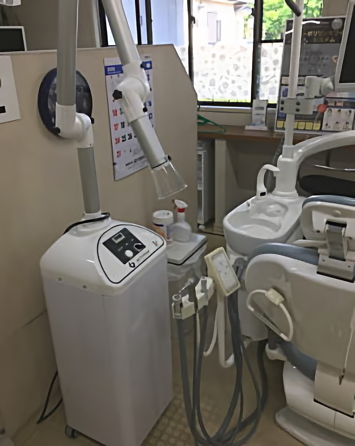 口腔外バキューム完備