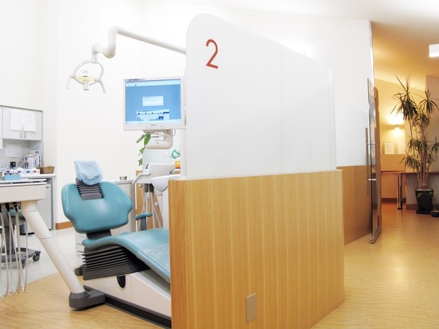 ①外観②受付③診療スペース