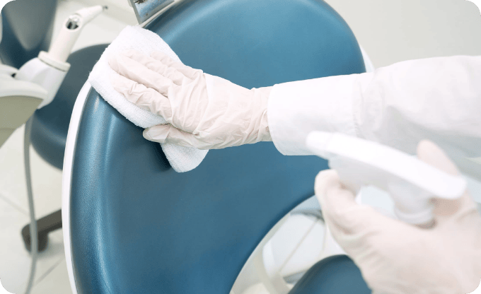 院内の感染対策は徹底されています