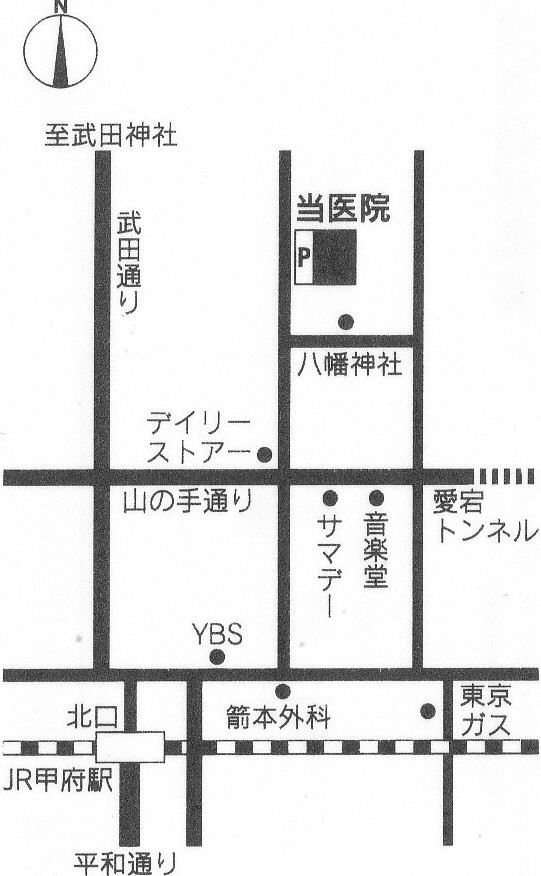 ①医院外観②周辺地図