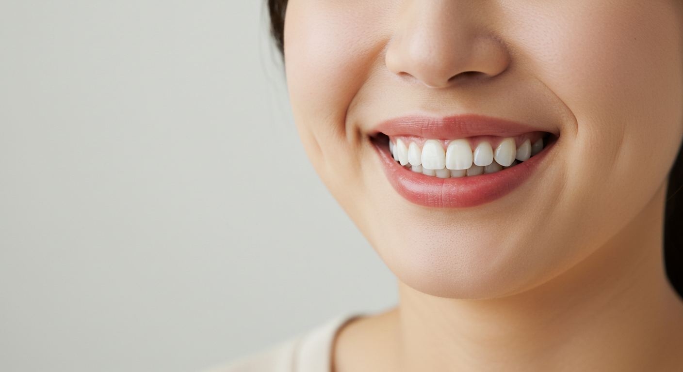 自然な白さで笑顔に自信