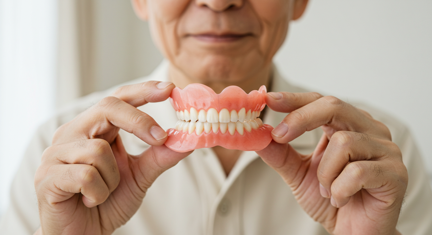 見た目も自然なフィット義歯