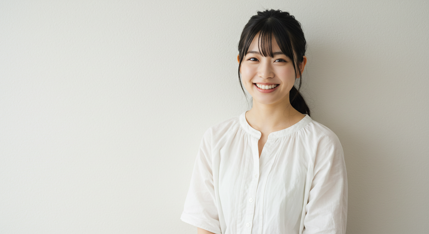 自然な白さで印象アップ