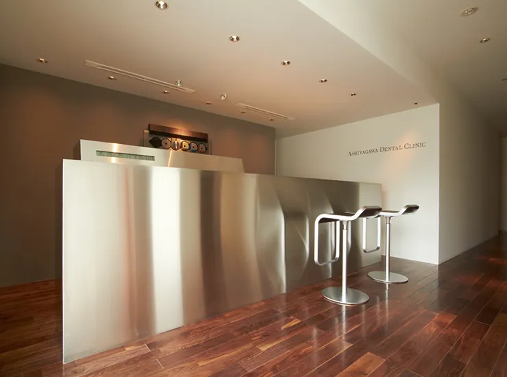 ①待合室 ②受付 ③医院外観