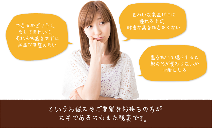 結婚式や就職活動、成人式などのイベントに合わせた治療が可能です