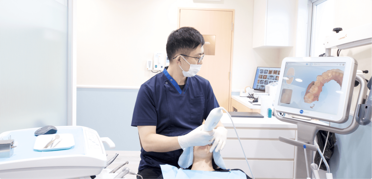 ①外観②待合室③治療の様子