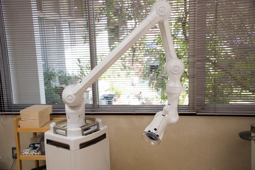 口腔外バキューム完備