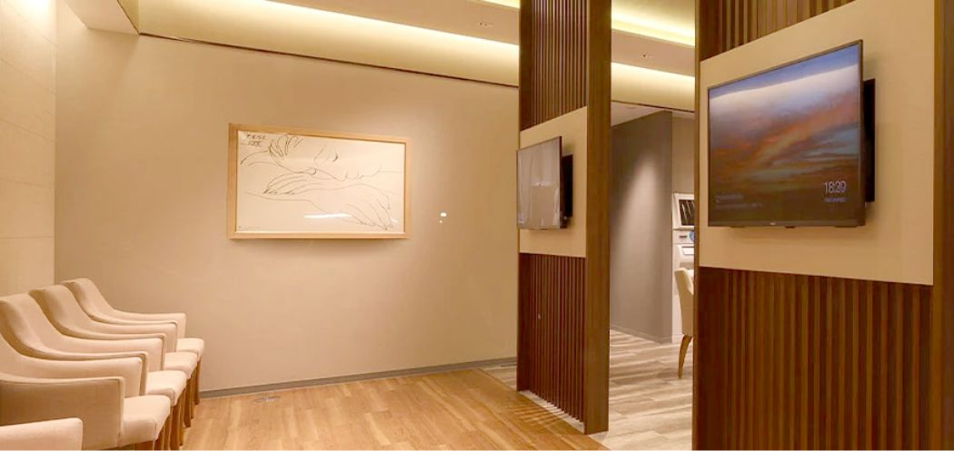 ①待合室②受付③診療スペース