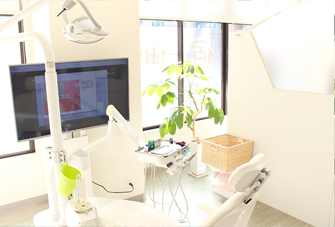 ①当医院の特徴 ②受付 ③診療室