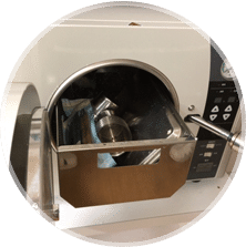 ①外観②口腔外バキューム③滅菌器