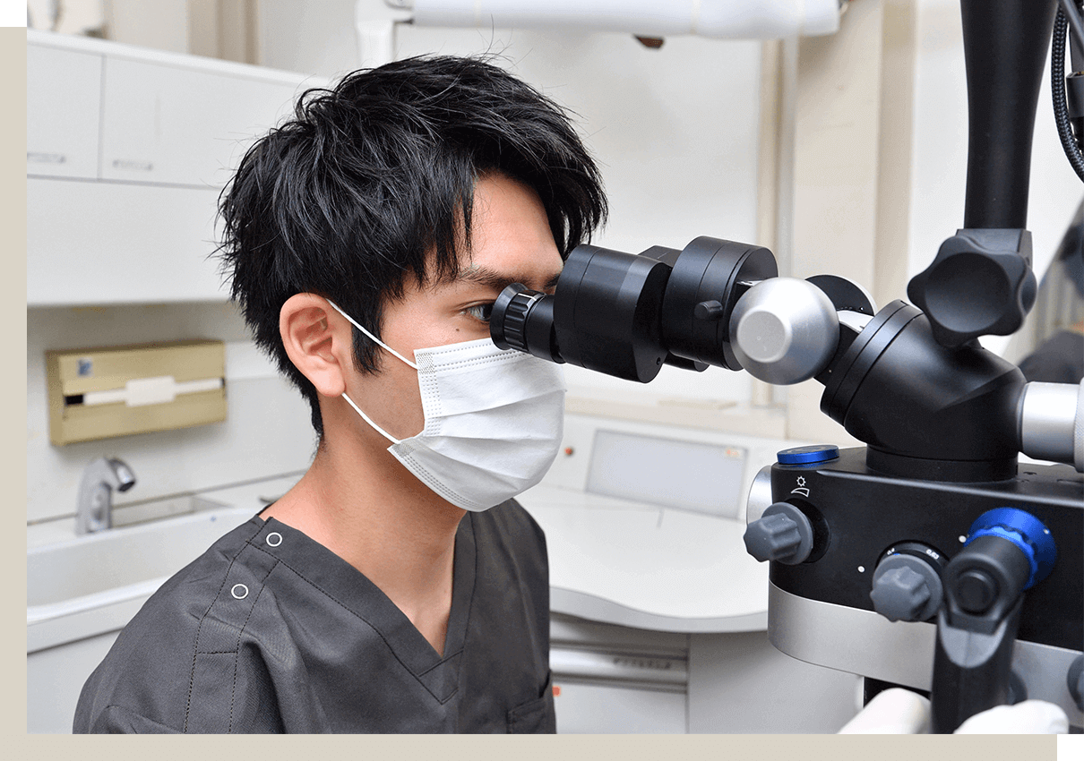 ①医院外観 ②③診療風景