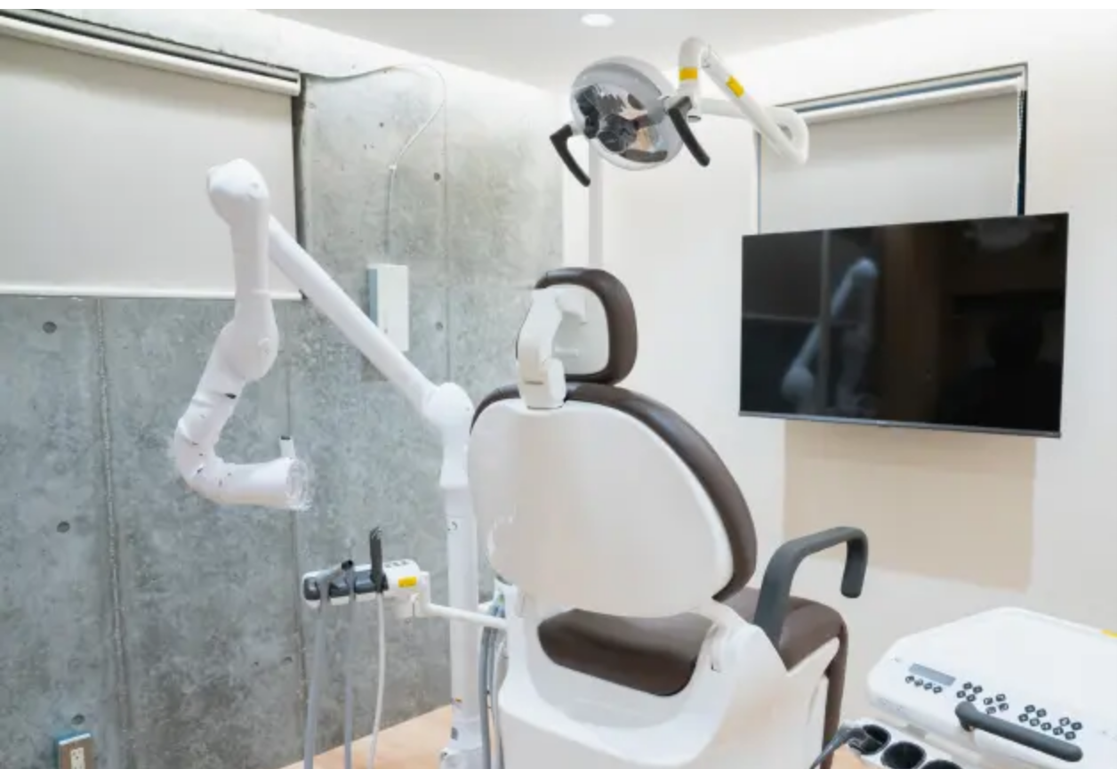 ①受付②診療チェア③看板