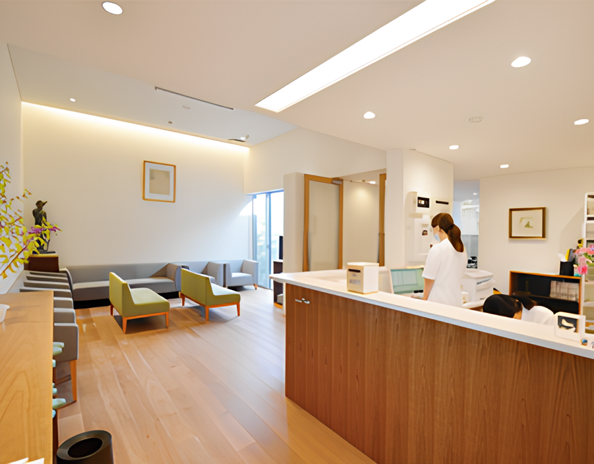 ①待合室　②診察室　③カウンセリングルーム