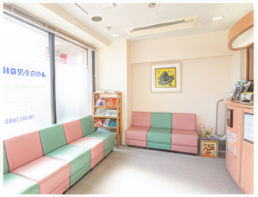 ①医院外観②待合室③医院スタッフ