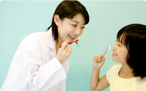 ブラッシングやクリーニングで予防治療を行っています