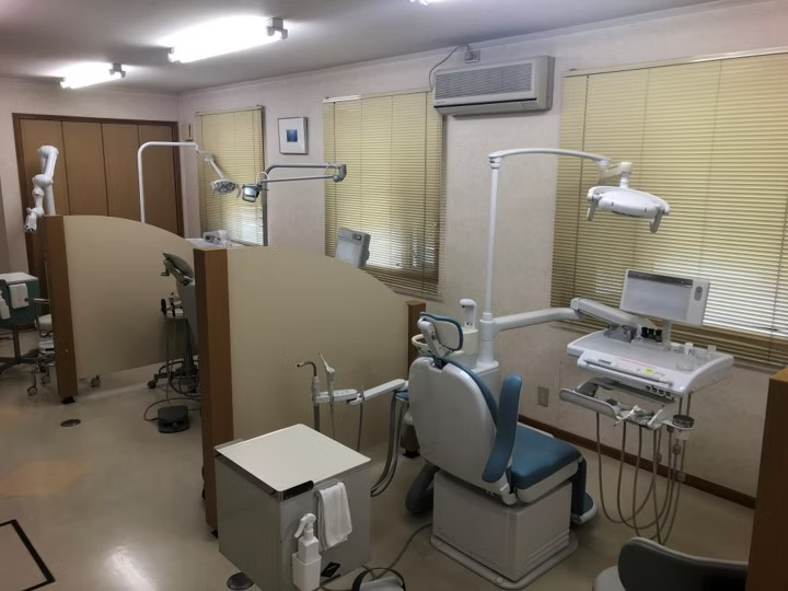 ①受付　②診療室　③診療室