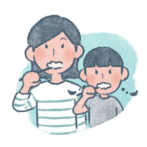 お子様との信頼関係を大切にし、歯医者さんの器具や雰囲気に慣れてもらうことから始めています