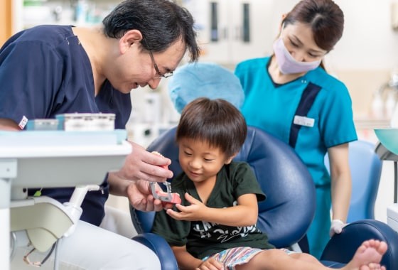 お子様の歯並び相談まで引き受けています
