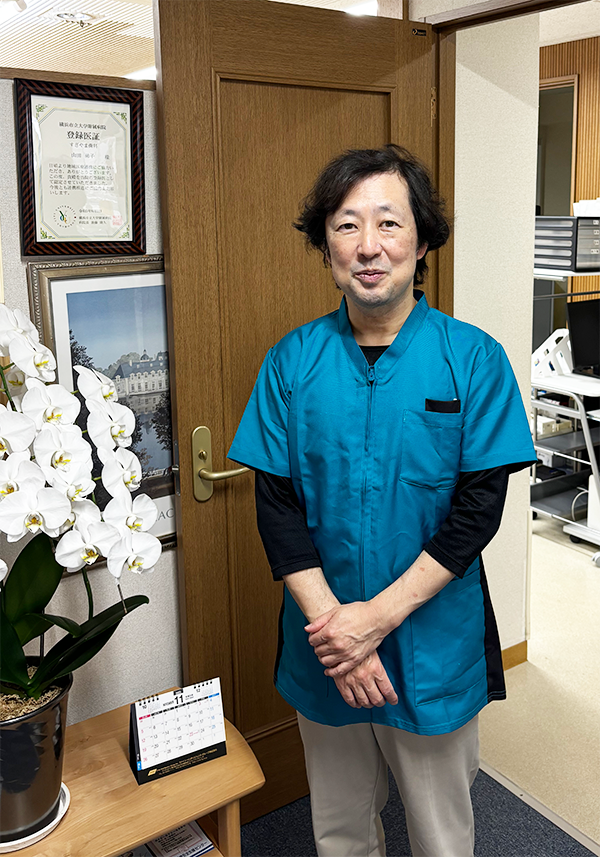 ①医院看板 ②院長 ③アクセス