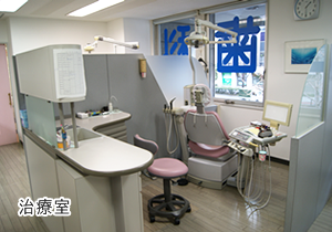 ①受付②診療室③カウンセリングチェア