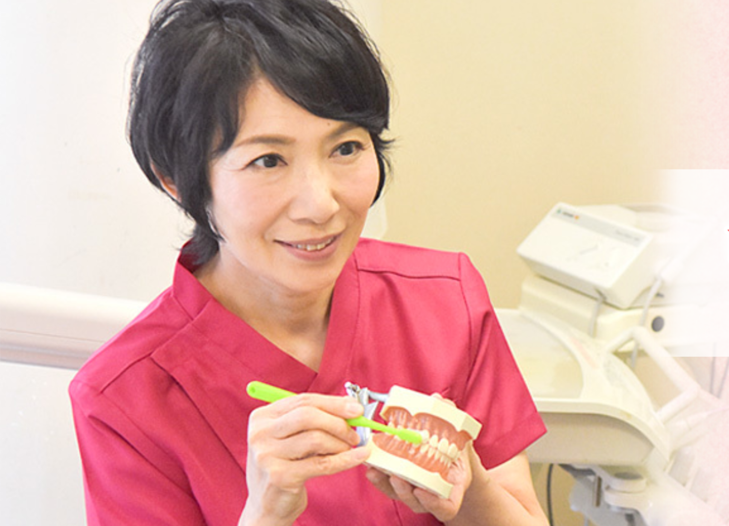 ①カウンセリング ②外観 ③診療台