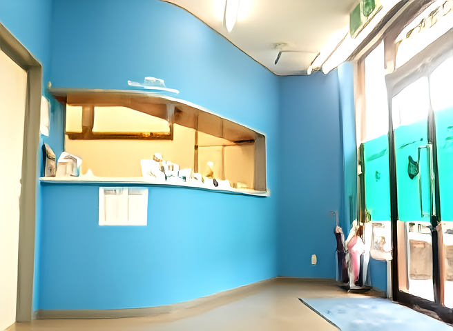 ①外観②受付③治療室