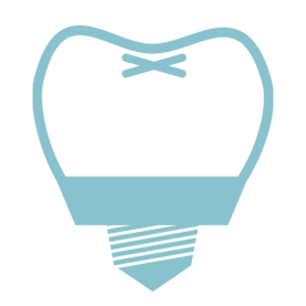 人工の歯を埋め込みます