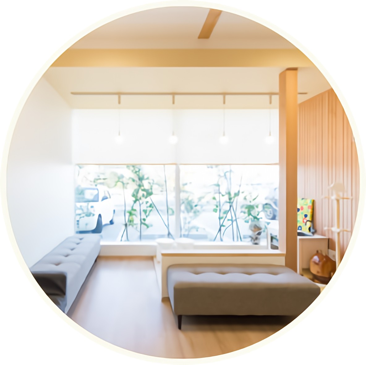 ①受付②待合室③キッズスペース