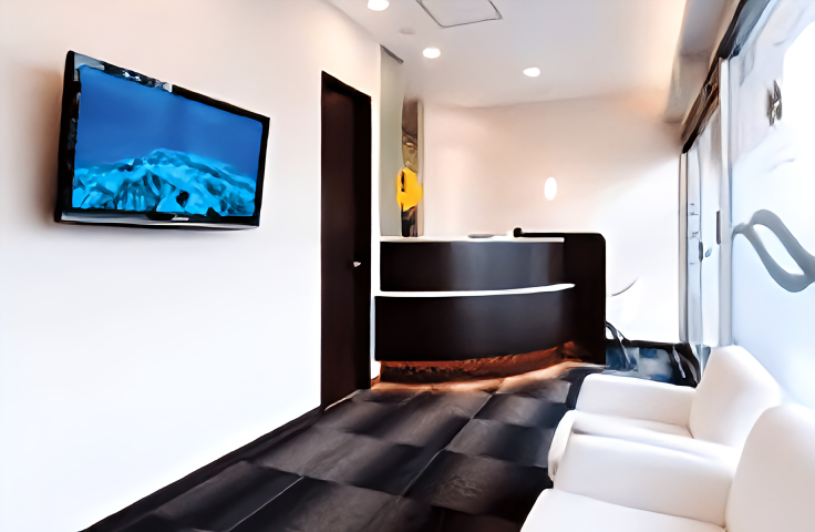 ①外観②受付③ブラッシングコーナー