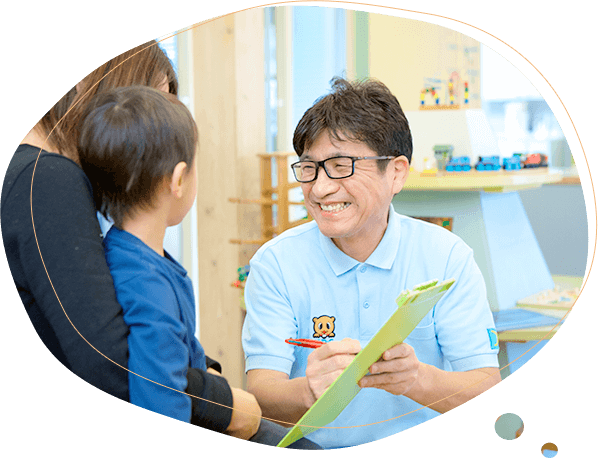 ①待合室②院長③ロゴ