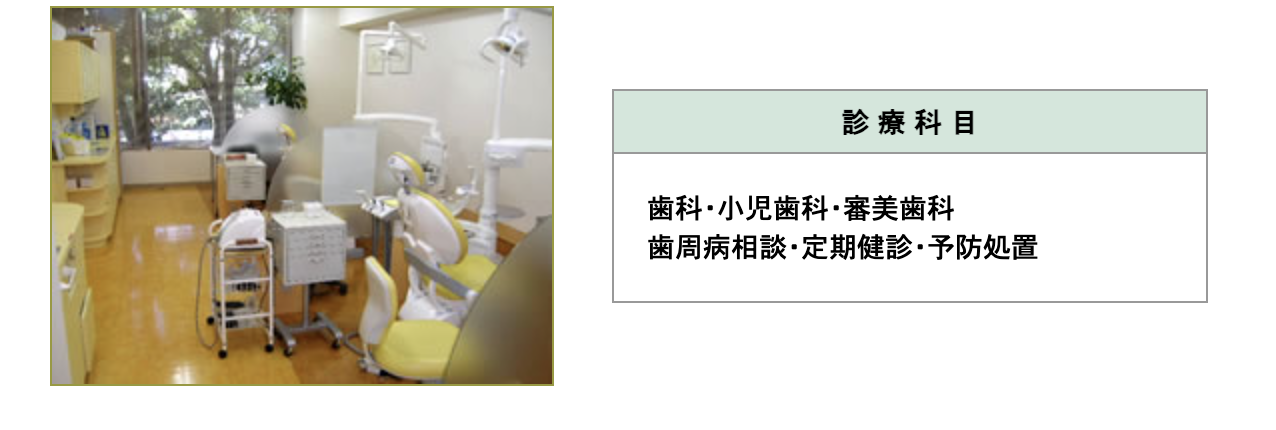 ①医院入口 ②診療科目 ③診療時間