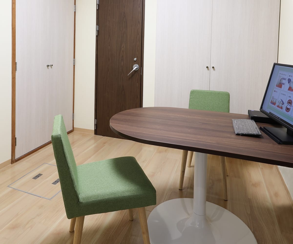 カウンセリング室にて治療についてのお悩みをお伝えください