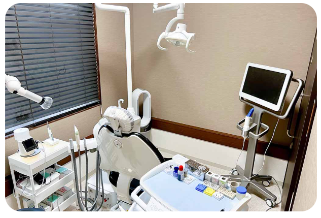 専用個室による治療を行います。