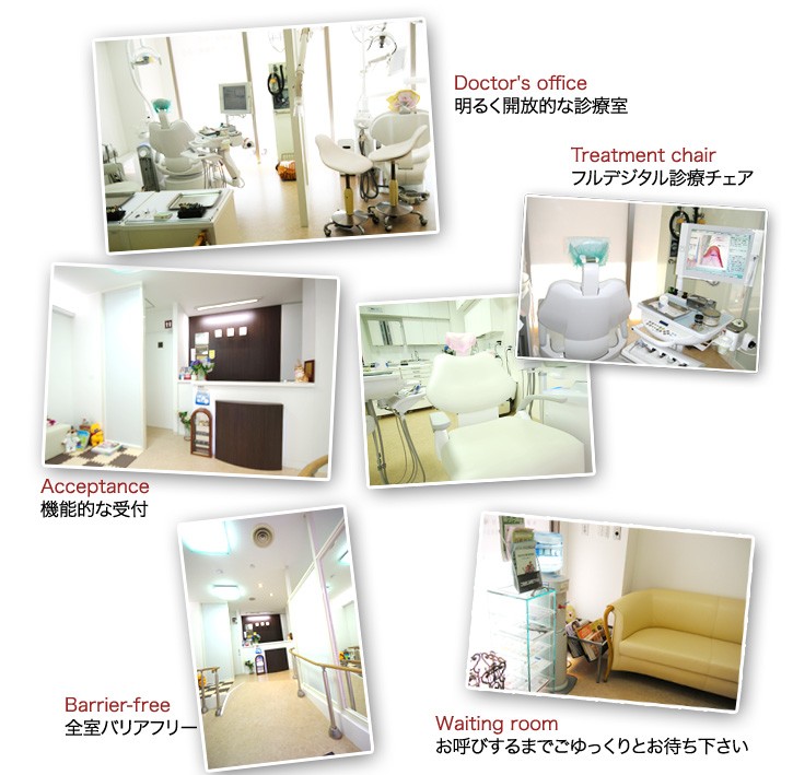 ①医院イメージ ②③イメージ写真