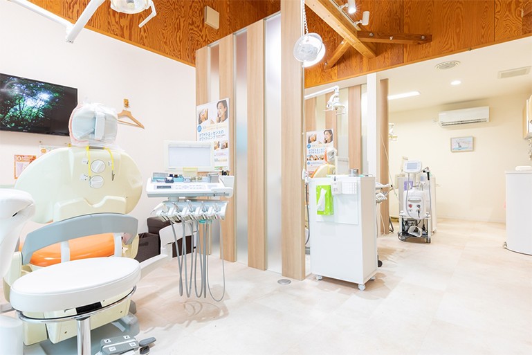 ①受付②待合室③診療室