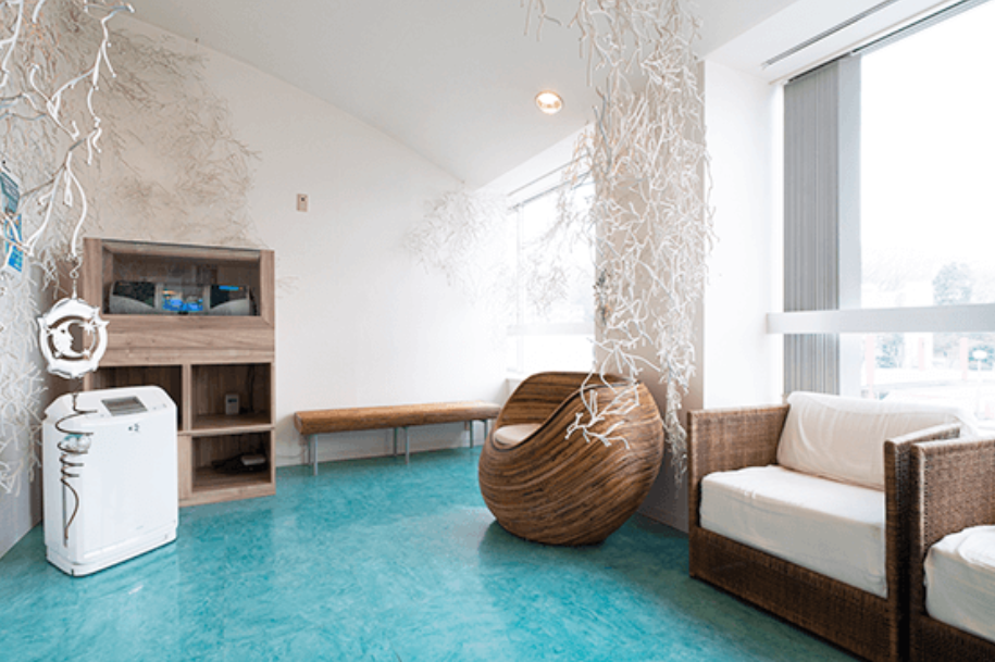 ①受付②待合室③キッズスペース