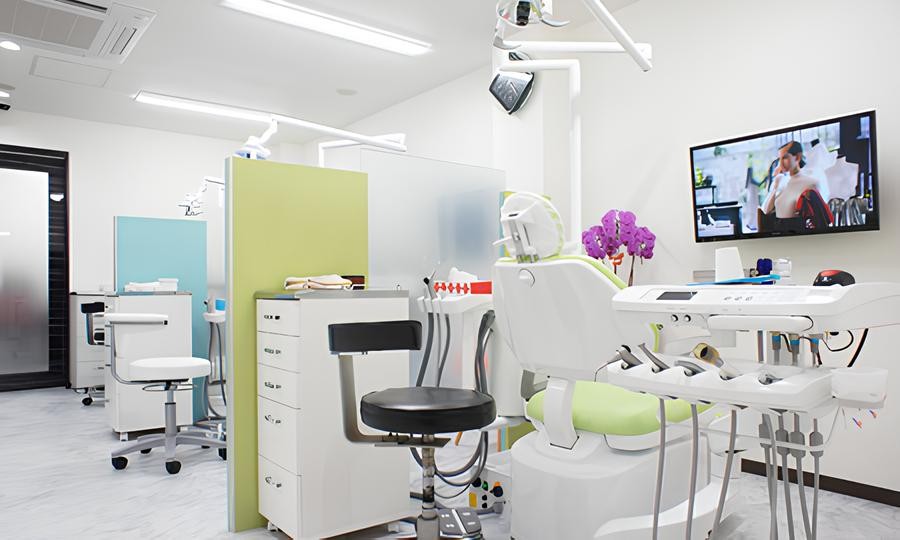 ①待合室②診療室③キッズスペース