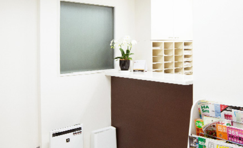 ①受付②待合室③診療室