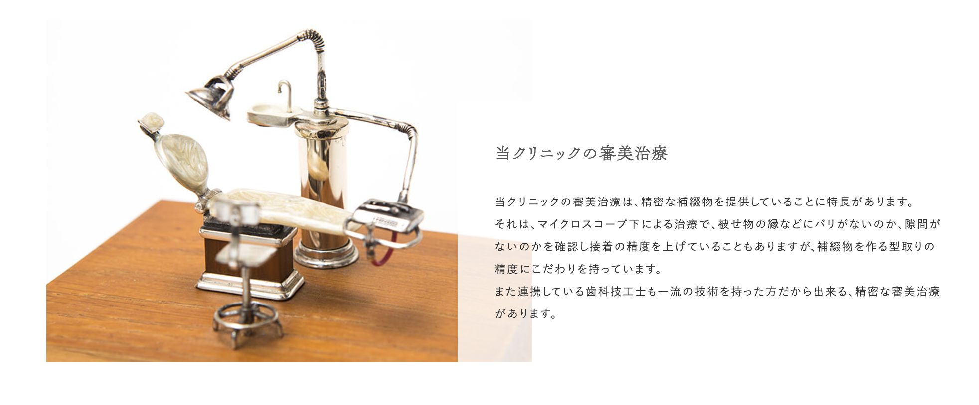 患者様一人ひとりのニーズに応じた自然な美しさと快適な使用感を提供しています