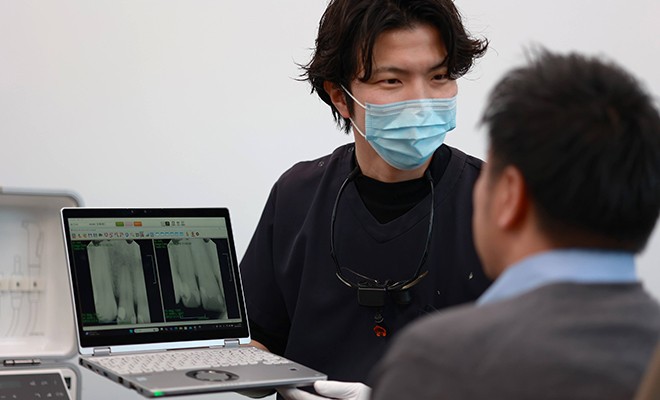 骨造成治療により骨が少ない方でも対応可能です