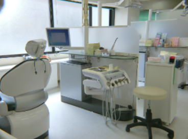 ①感染対策に力を入れています②受付③診療室