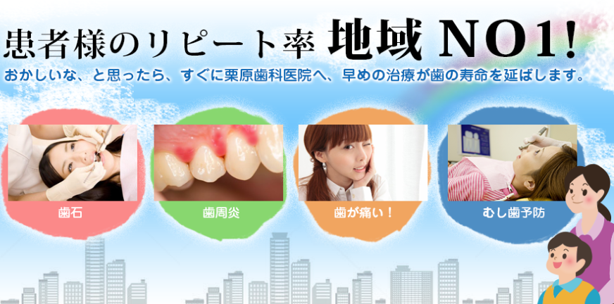 ①サイトトップページ②医院のスタッフ一同③受付