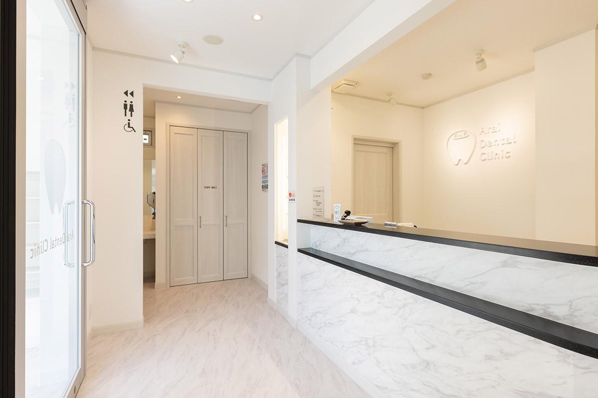 ①外観②受付③診察室