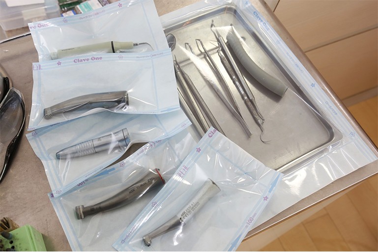 治療器具は個別にパッキングされています