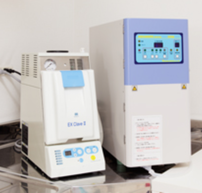 ①待合室②全室個室の診療室③煮沸・滅菌装置